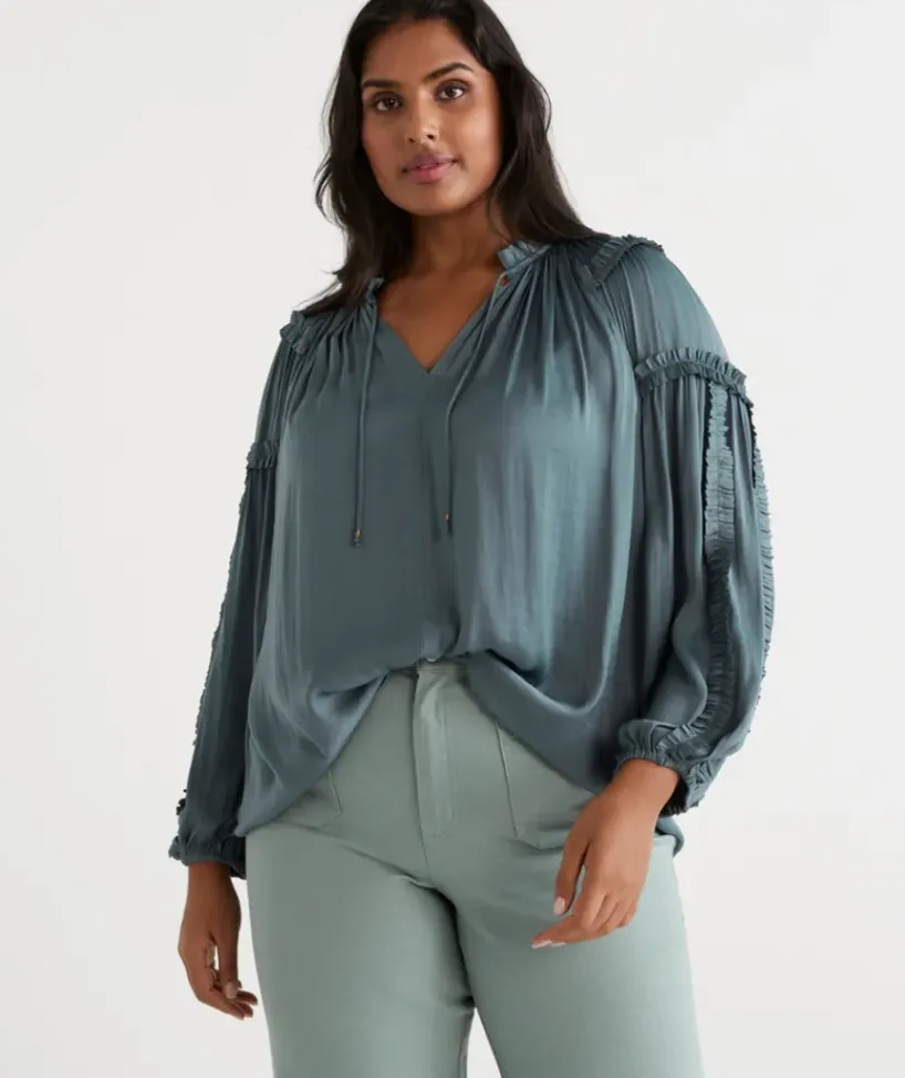 Frill Sleeve Top<Sussan Hot