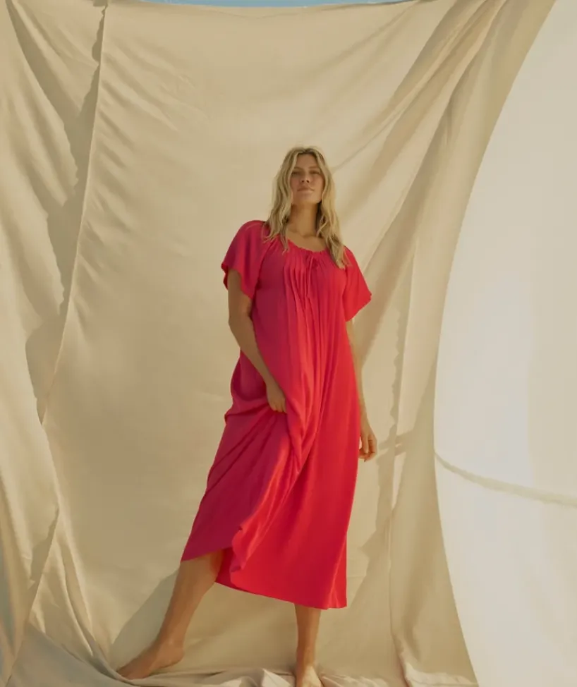 Gathered Longline Nightie<Sussan Hot