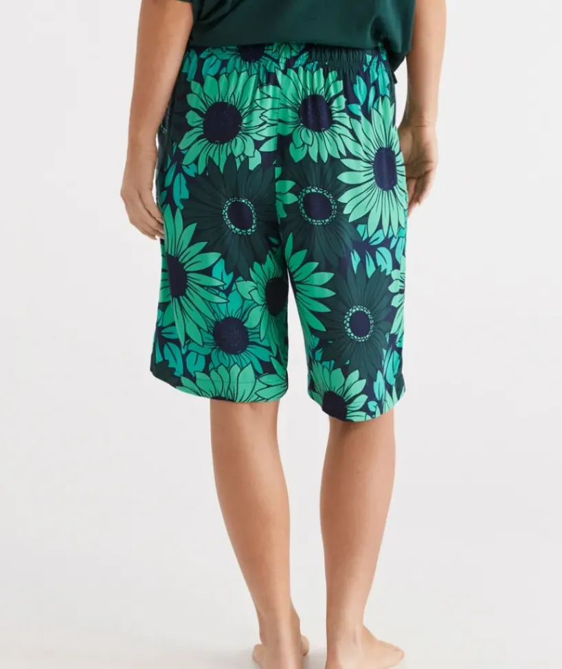 Green Floral Bermuda Shorts<Sussan Sale