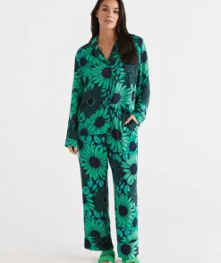 Green Floral Pyjama Set<Sussan