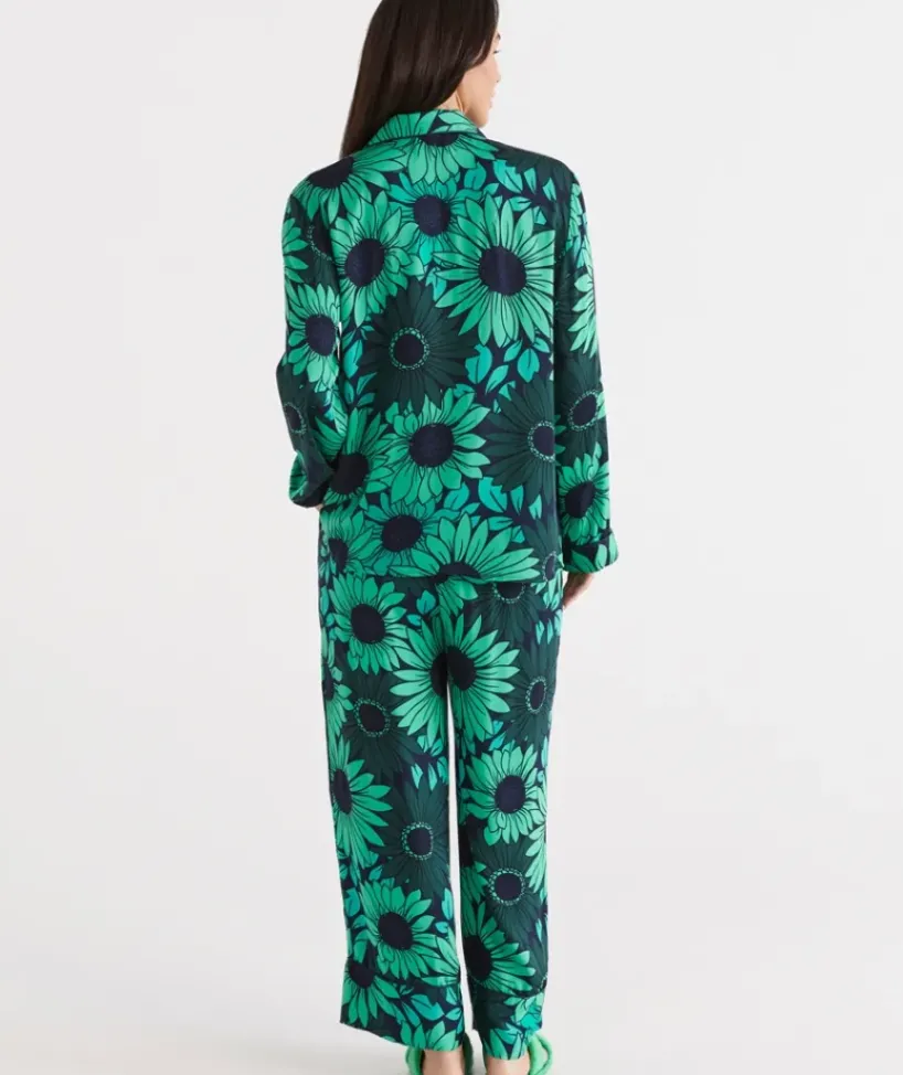 Green Floral Pyjama Set<Sussan
