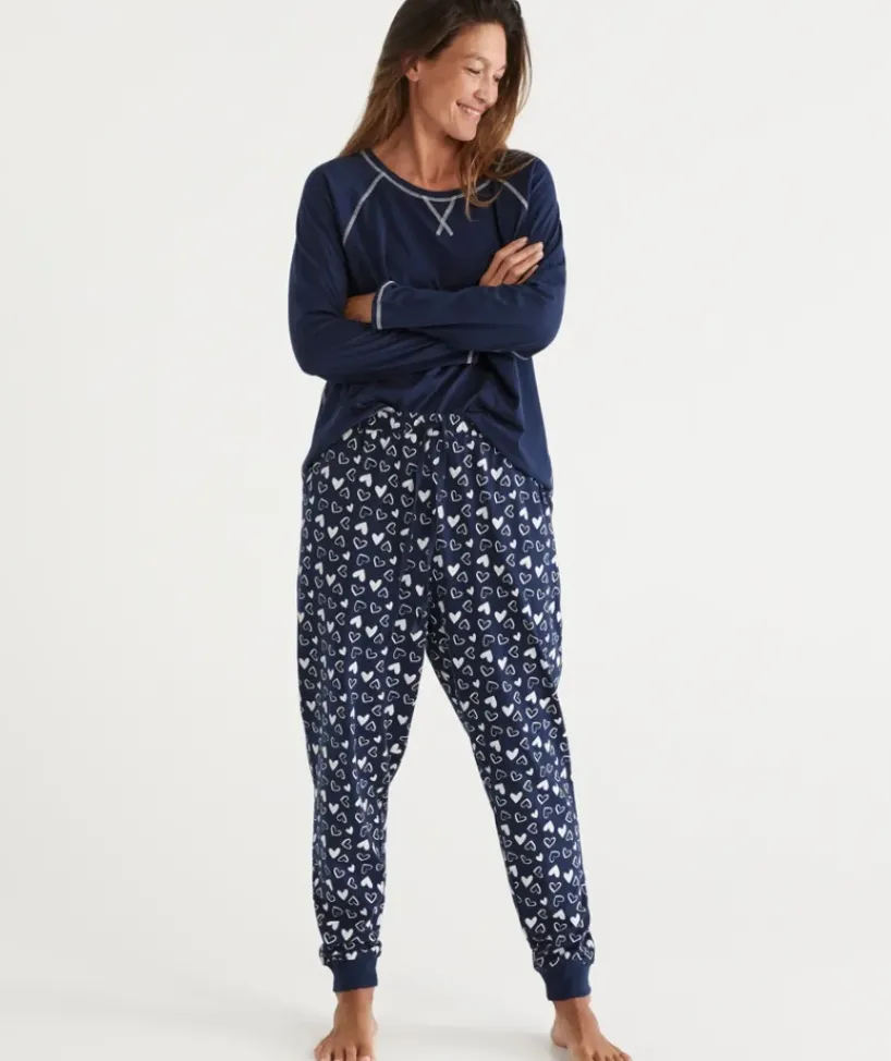 Heart Print Australian Cotton Knit Pyjama Pant<Sussan Discount