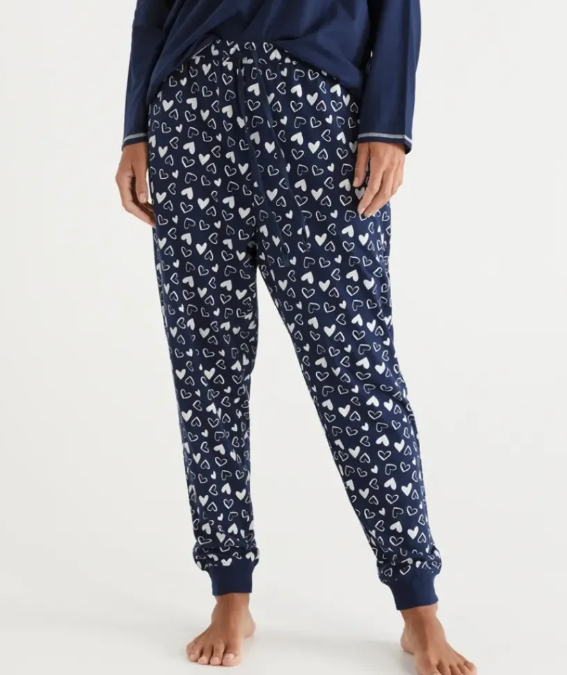 Heart Print Australian Cotton Knit Pyjama Pant<Sussan Discount