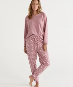 Heart Print Australian Cotton Knit Pyjama Pant<Sussan Discount