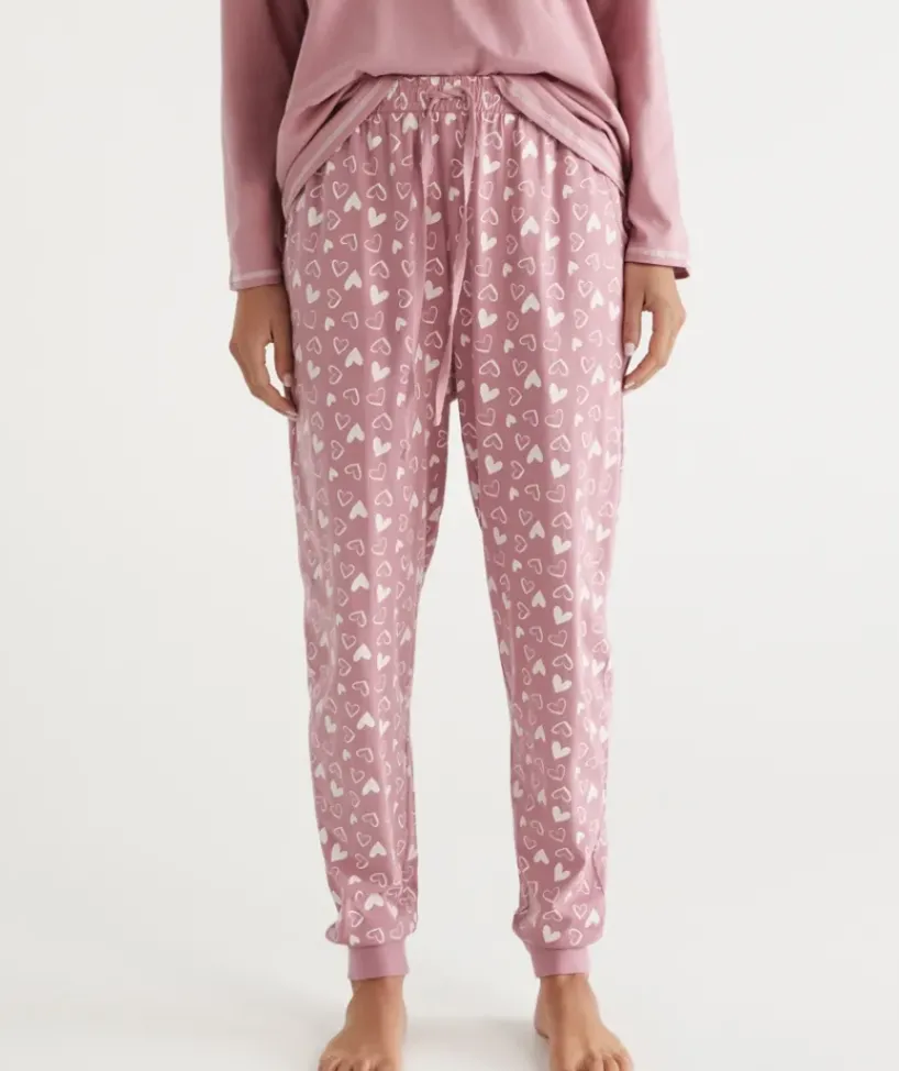 Heart Print Australian Cotton Knit Pyjama Pant<Sussan Discount