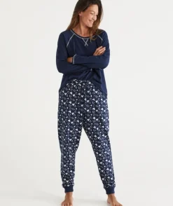 Heart Print Australian Cotton Knit Pyjama Pant<Sussan Hot