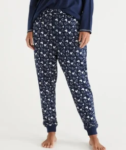 Heart Print Australian Cotton Knit Pyjama Pant<Sussan Hot