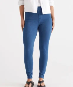 Knit Denim Legging<Sussan
