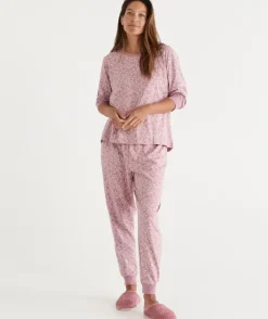 Leaf Print Australian Cotton Pyjama Set<Sussan Best