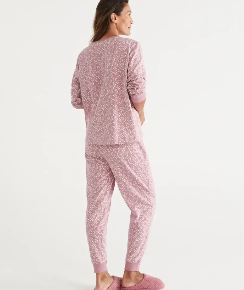 Leaf Print Australian Cotton Pyjama Set<Sussan Best