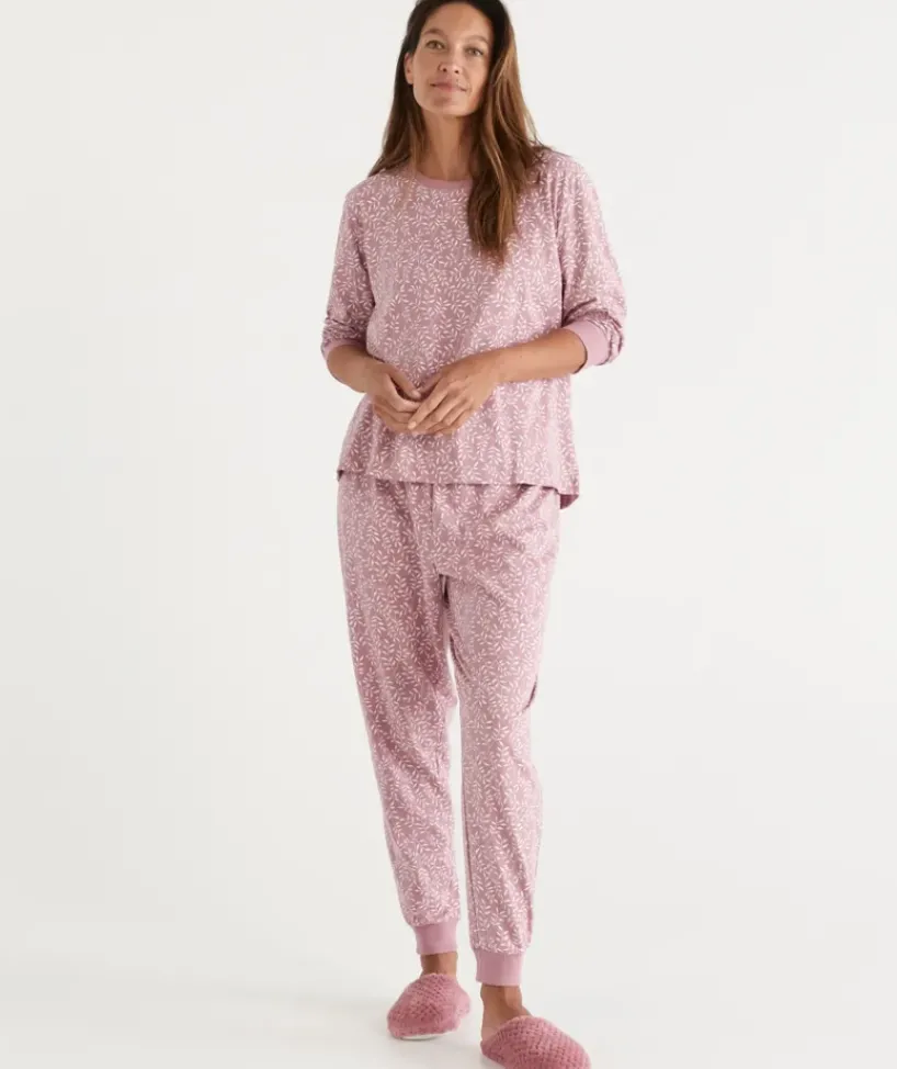 Leaf Print Australian Cotton Pyjama Set<Sussan Clearance