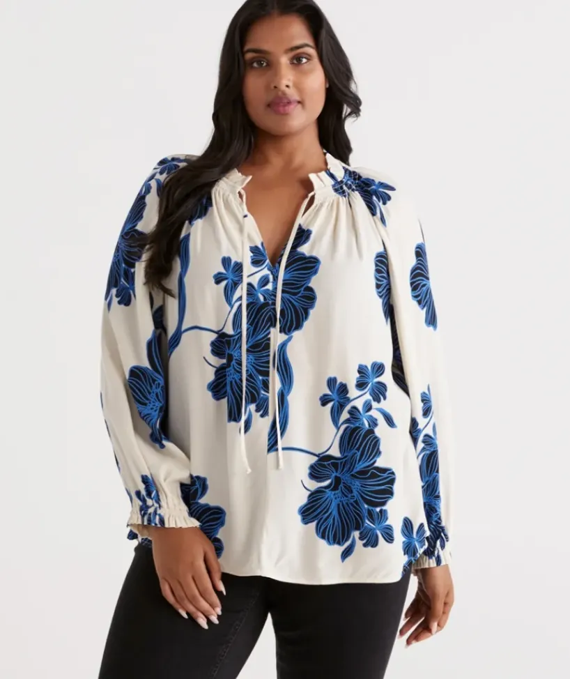 Linear Floral Blouse<Sussan Sale