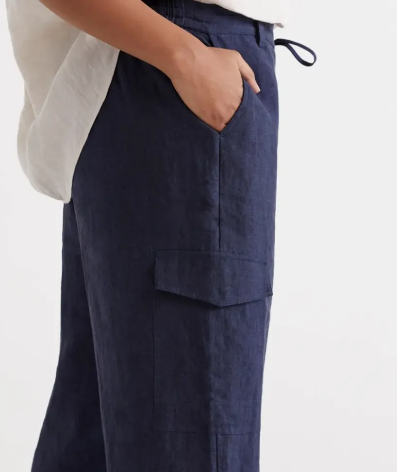 Linen Cargo Pant<Sussan
