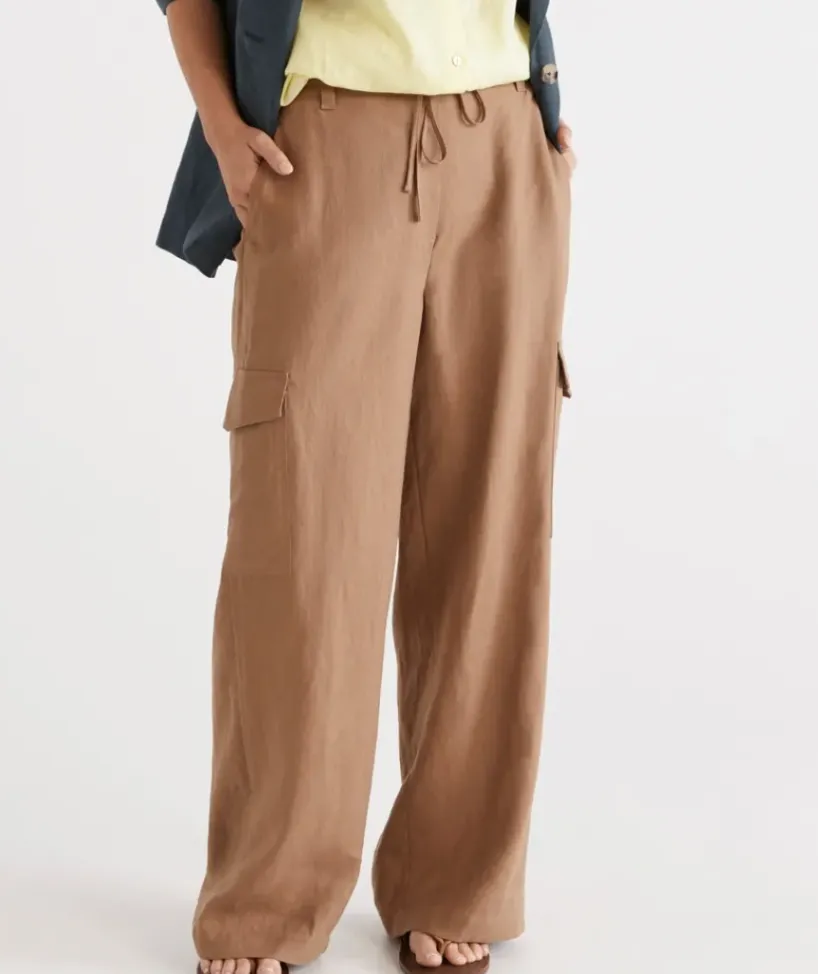 Linen Cargo Pant<Sussan