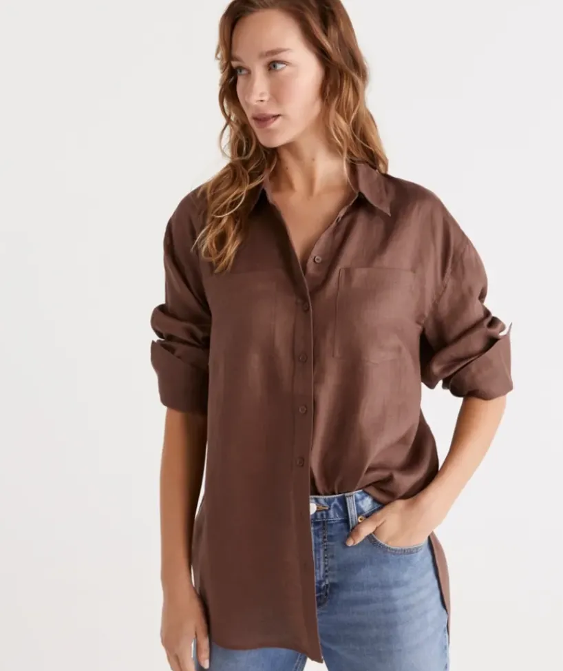 Linen Everyday Shirt<Sussan