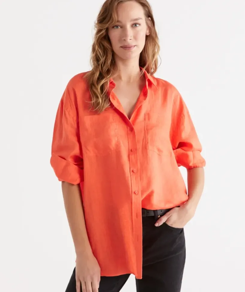 Linen Everyday Shirt<Sussan