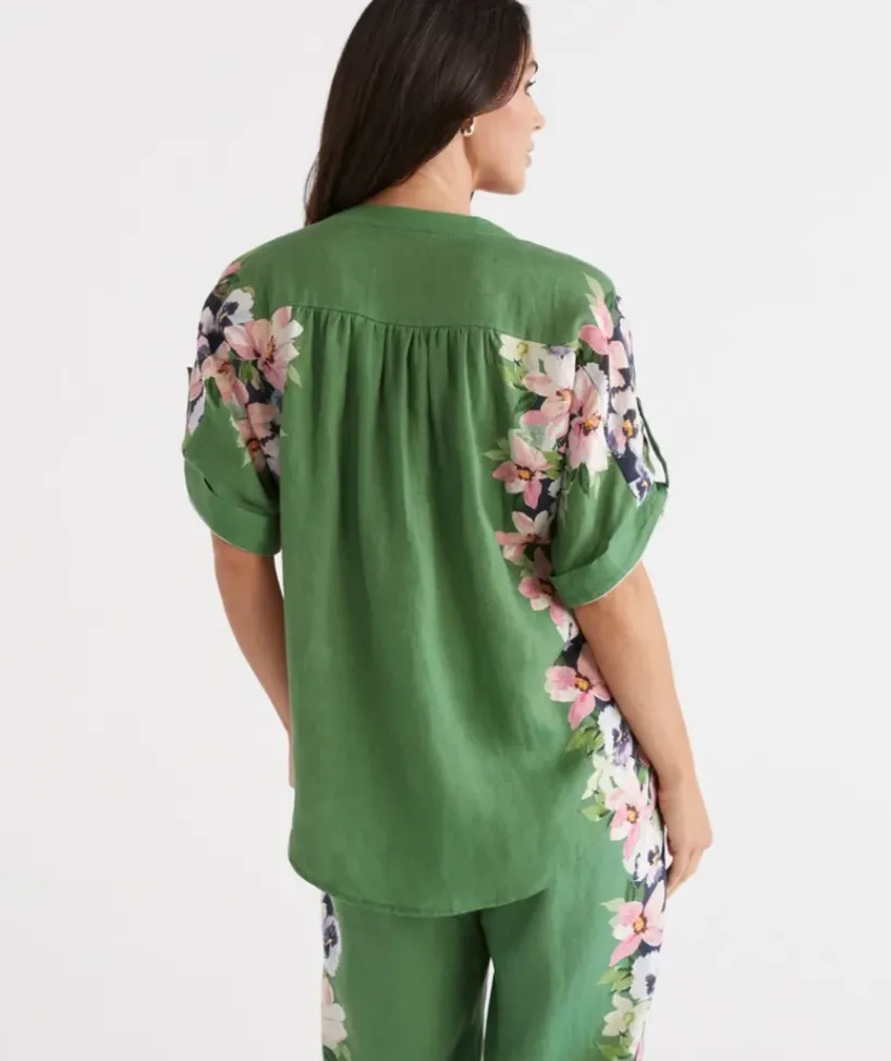 Linen Pastel Placement Top<Sussan Clearance