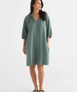 Linen Popover Dress<Sussan Hot