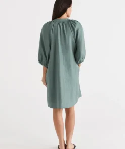 Linen Popover Dress<Sussan Hot