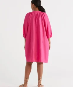 Linen Popover Dress<Sussan Hot