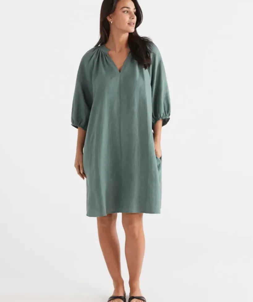 Linen Popover Dress<Sussan Discount