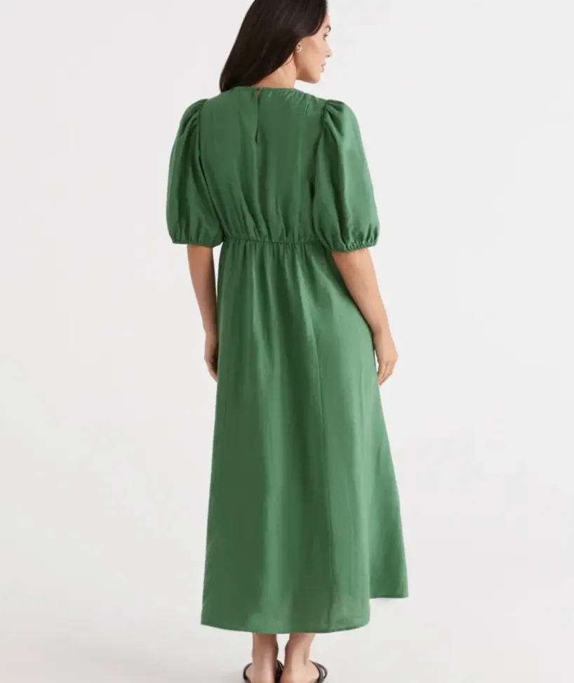 Linen Seam Detail Dress<Sussan Hot