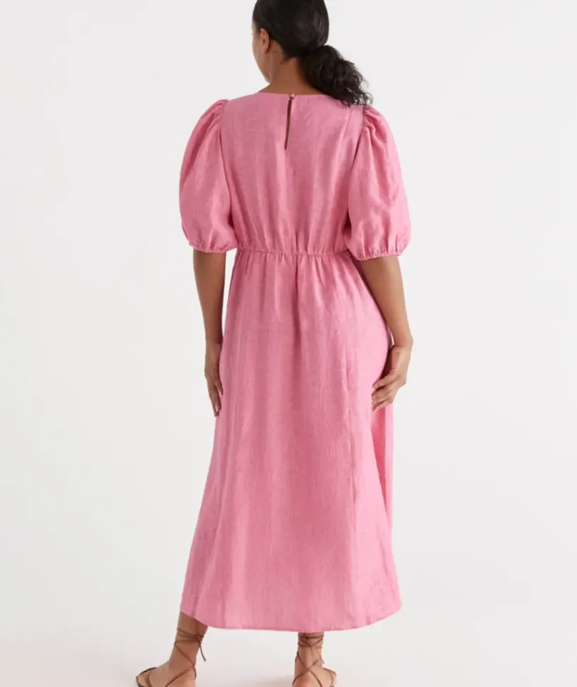 Linen Seam Detail Dress<Sussan Outlet