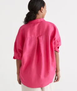 Linen Tab Sleeve Popover Shirt<Sussan Discount