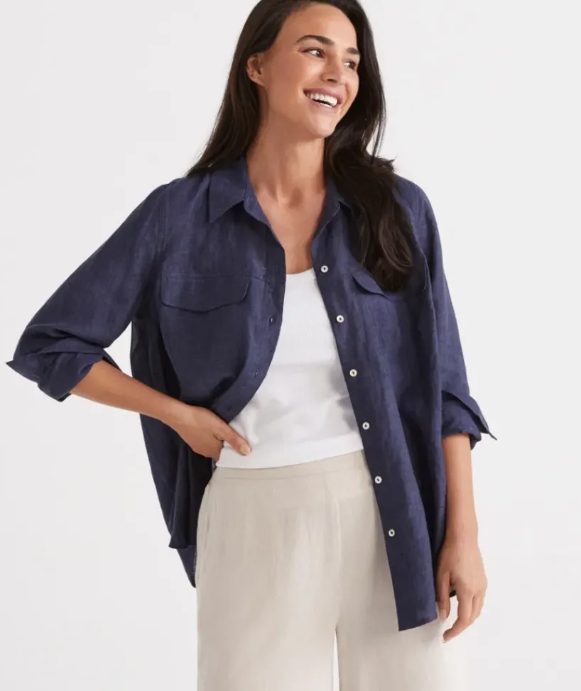 Linen Urban Shirt<Sussan Hot