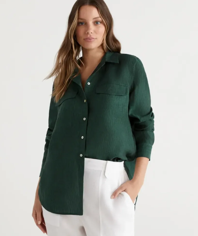 Linen Urban Shirt<Sussan Hot