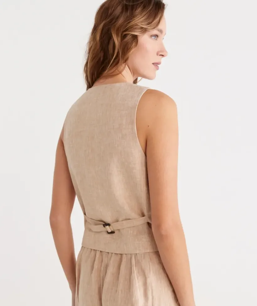 Linen Vest<Sussan New