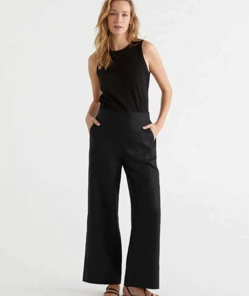 Linen Wide Leg Pant<Sussan