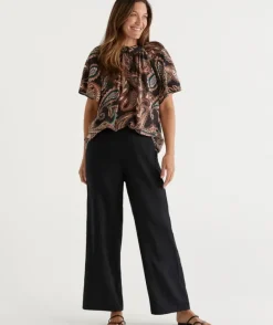 Linen Wide Leg Pant<Sussan Discount