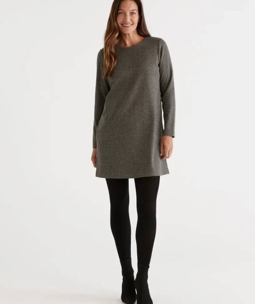 Long Sleeve Houndstooth Tunic<Sussan