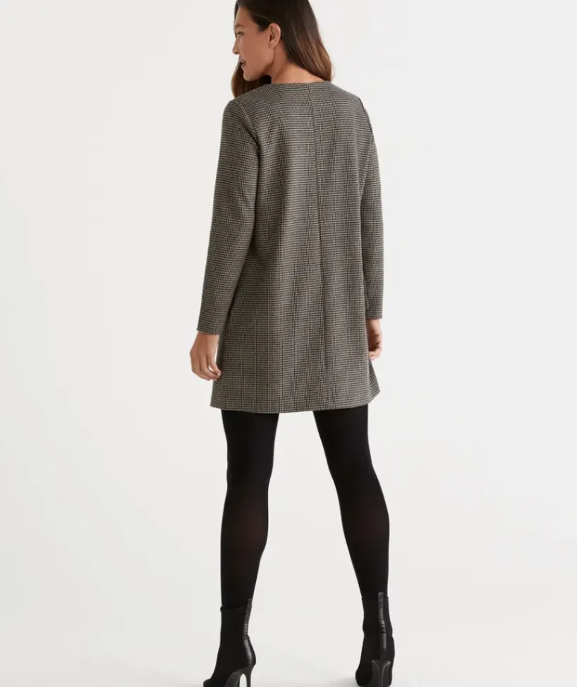 Long Sleeve Houndstooth Tunic<Sussan
