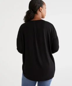 Long Sleeve Pleat Back Top<Sussan Sale