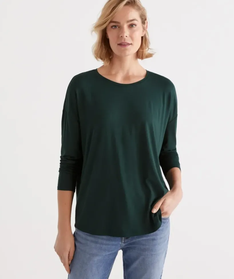 Long Sleeve Pleat Back Top<Sussan Sale