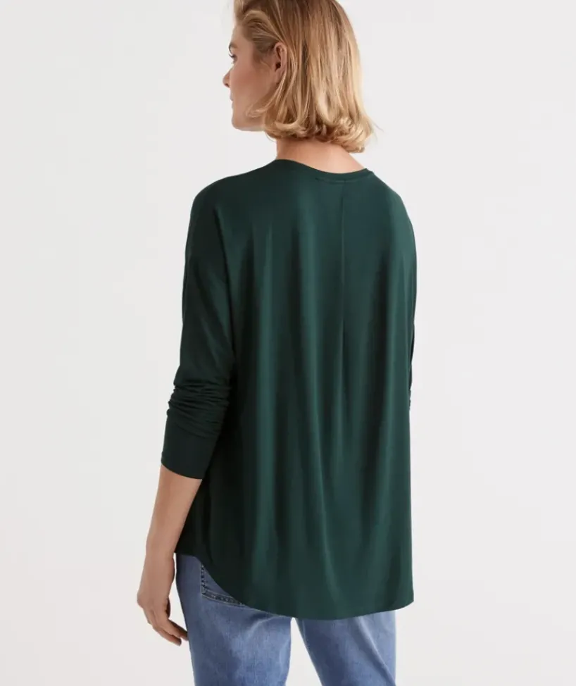Long Sleeve Pleat Back Top<Sussan Sale