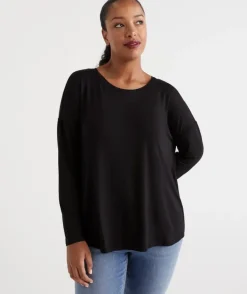 Long Sleeve Pleat Back Top<Sussan Discount