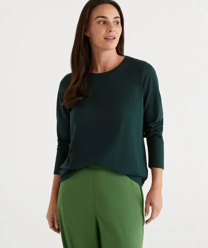 Long Sleeve Pleat Back Top<Sussan Discount