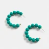 Matte Beaded Hoop Earring<Sussan