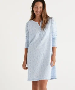 Paisley Print Australian Cotton Henley Nightie<Sussan Online