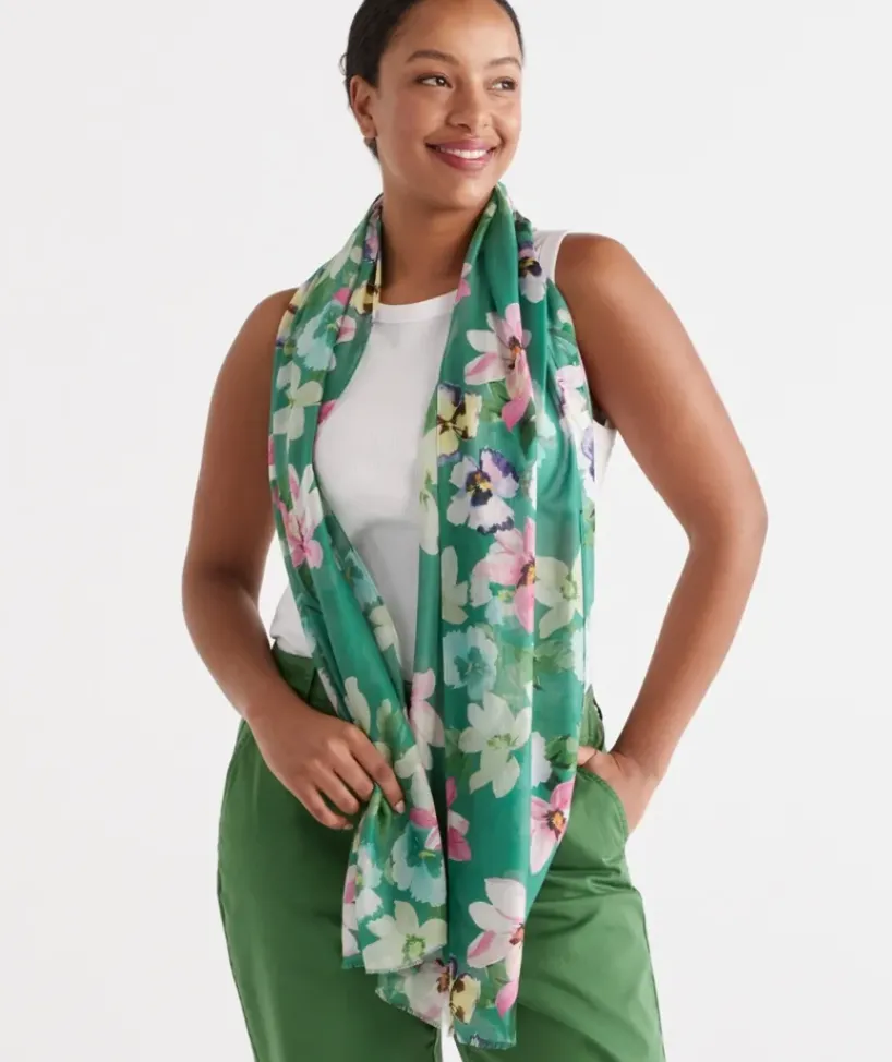 Pastel Floral Scarf<Sussan Outlet