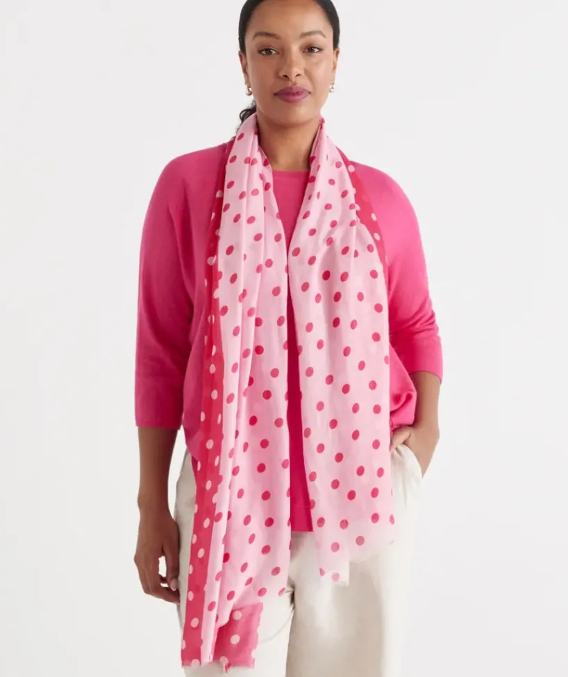 Pink Spot Scarf<Sussan Best