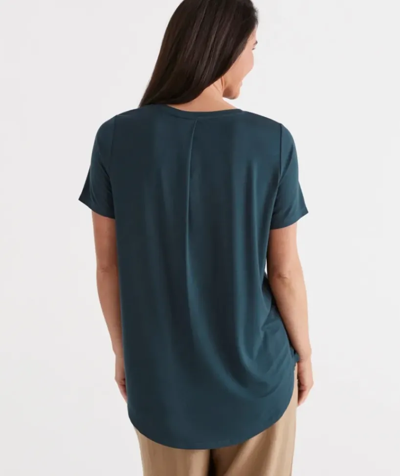 Pleat Back Tee<Sussan Clearance