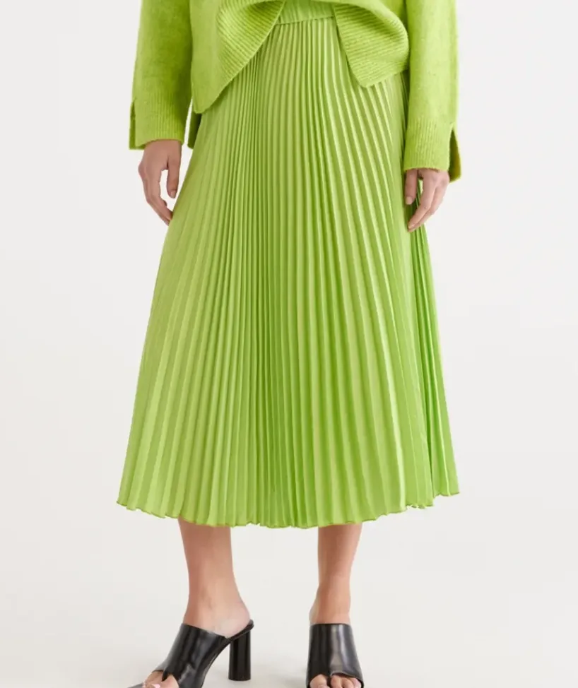 Pleat Curve Hem Skirt<Sussan New