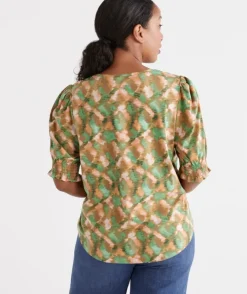 Print Shirred Top<Sussan Online