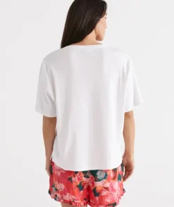 Relaxed Rib Australian Cotton Pyjama T-Shirt<Sussan Sale
