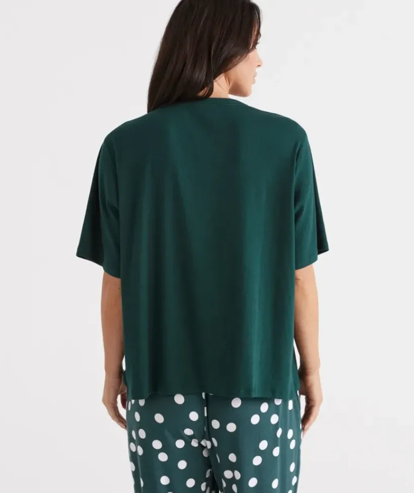Relaxed Rib Australian Cotton Pyjama T-Shirt<Sussan Sale