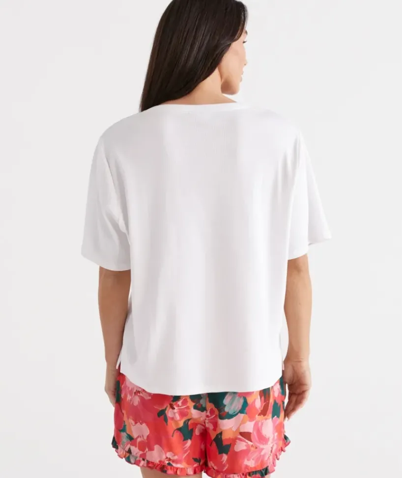 Relaxed Rib Australian Cotton Pyjama T-Shirt<Sussan New
